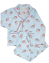 Vintage Santa Pajamas (Blue & Pink)