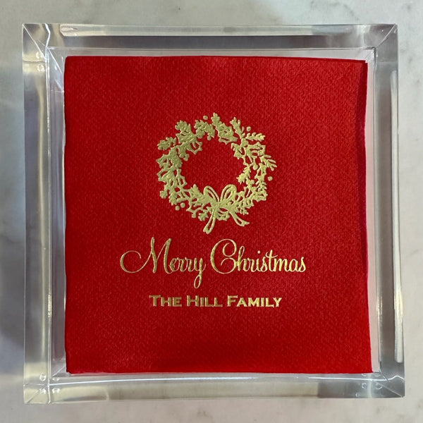 PERSONALIZED Christmas Cocktail Napkins (Personalized & Non Personalized)