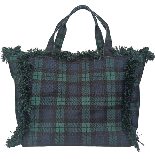 Holiday Tartan Fringe Tote