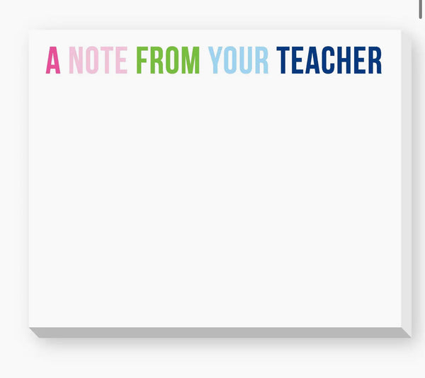 A Note From Your Teacher