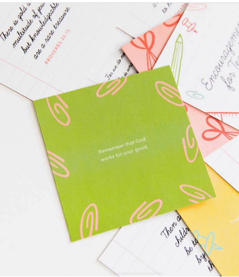 Teacher Encouragement Scripture Cards