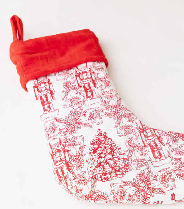 Classic Nutcracker Quilted Stocking