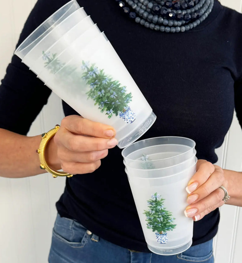 Watercolor Christmas Cups