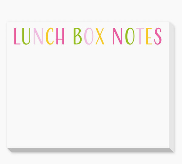 Lunch Notes Notepad (Pastel or Primary)