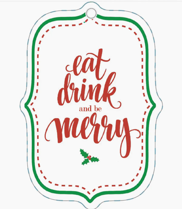 Eat drink and be merry gift tags