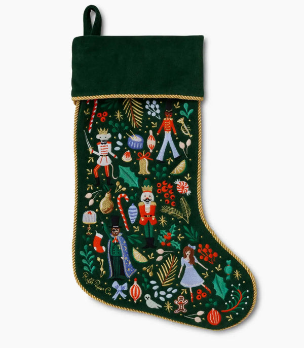 Embroidered Nutcracker Stocking