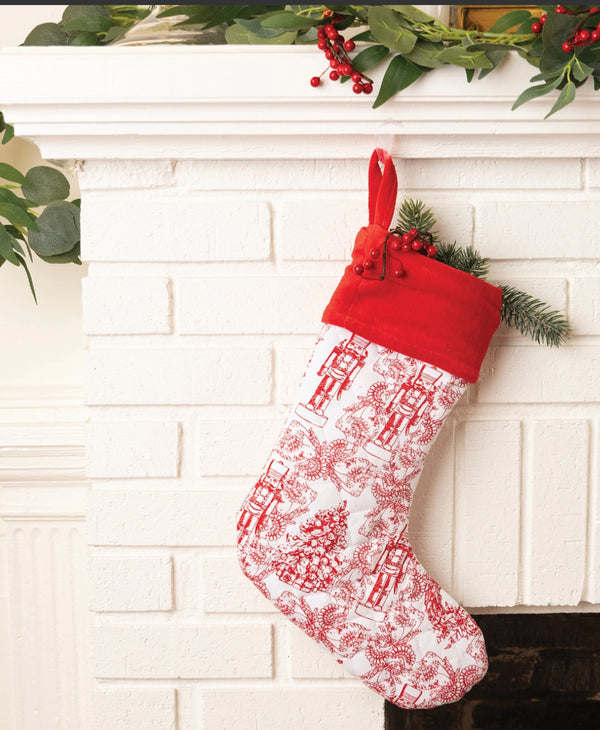 Classic Nutcracker Quilted Stocking