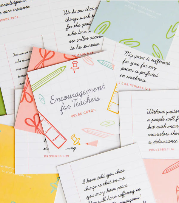 Teacher Encouragement Scripture Cards