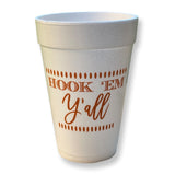 Personalized Hook'em Styrofoam Cups