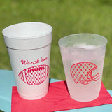 Chic Football- 16 oz, Styrofoam - Sleeve of 10