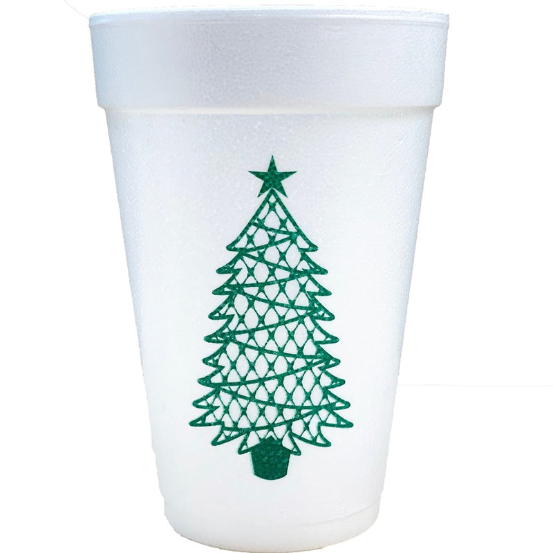 Classic Chic Christmas Tree Collection (Styrofoam, Coffee, Frost Flex Cups, Cocktail Napkins & Hand Towels)