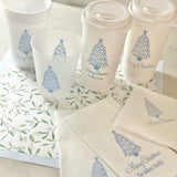 Classic Chic Christmas Tree Collection (Styrofoam, Coffee, Frost Flex Cups, Cocktail Napkins & Hand Towels)