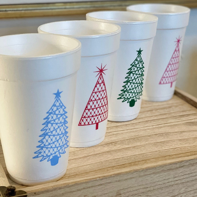 Classic Chic Christmas Tree Collection (Styrofoam, Coffee, Frost Flex Cups, Cocktail Napkins & Hand Towels)