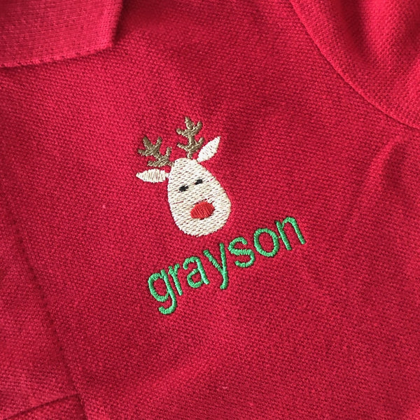 Red Christmas Polo - Personalize with any Design