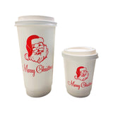 Vintage Santa (Styrofoam, Coffee or Frost Flex Cups) -  Red or Pink